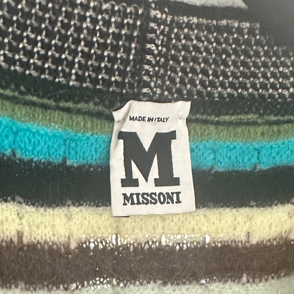 M by MISSONI - Multicolour Wool Knit Belted Sweater Vest - Size US 8 / IT 44 - Picture 5 of 16